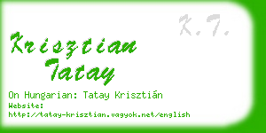 krisztian tatay business card