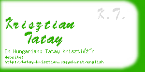 krisztian tatay business card